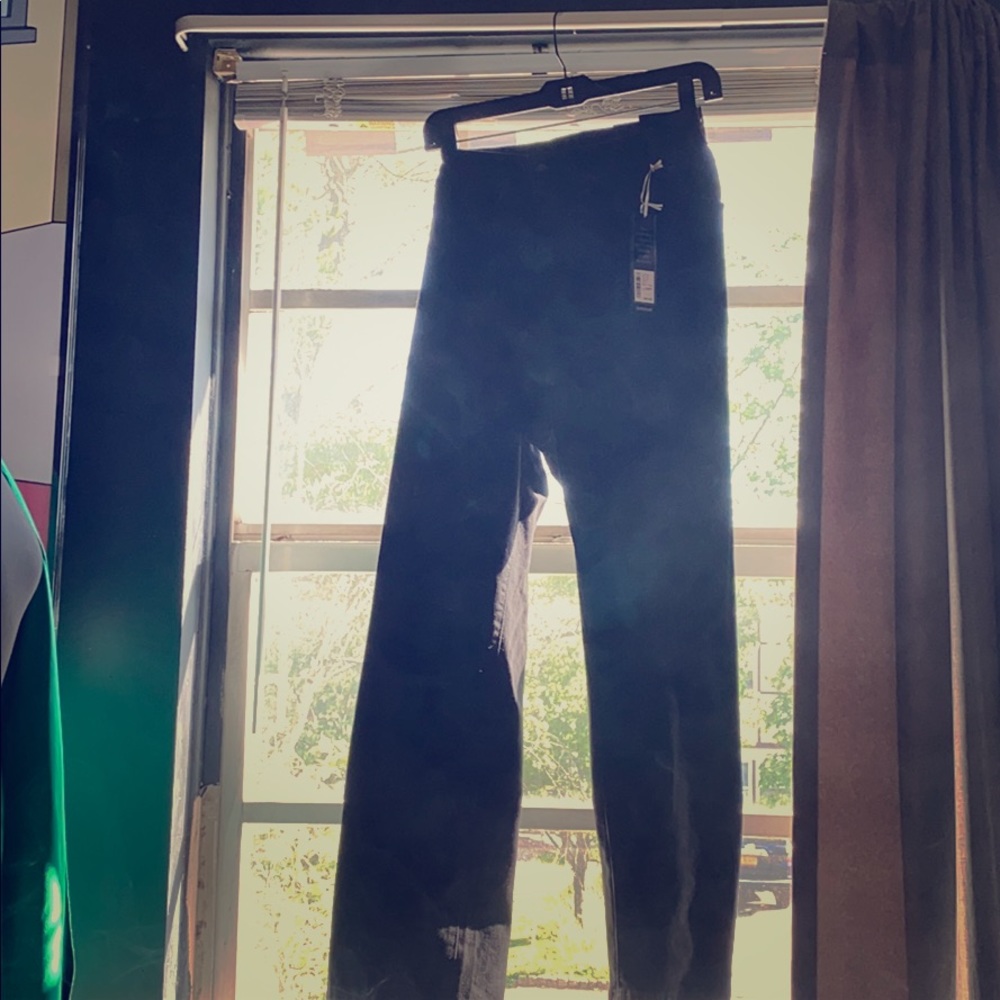 Straight black pants